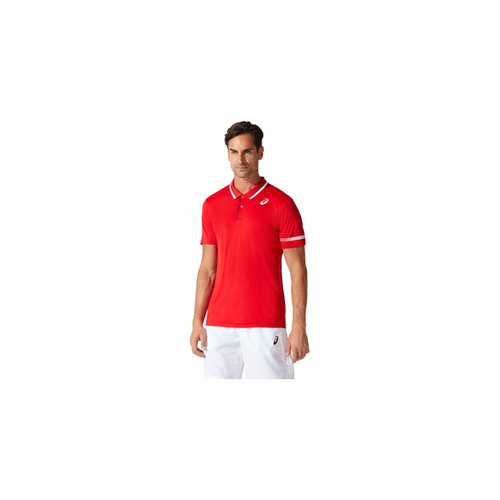 Asics Mens Court Polo Shirt - Classic Red [Size : Small]
