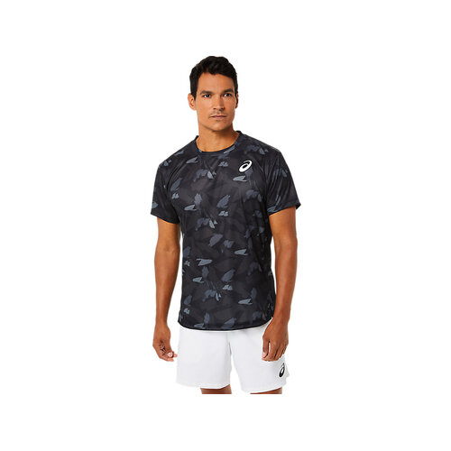 Asics Mens Match Graphic SS Top Black - 2022 [Size : US - Small]