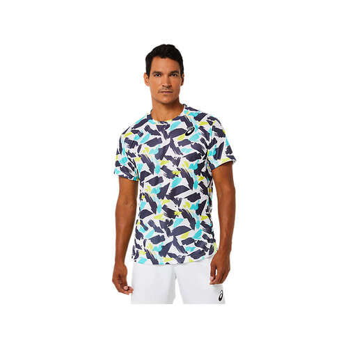 Asics Mens Match Graphic SS Top White - 2022 [Size: US- Small]