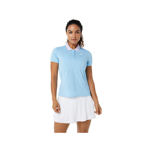 Asics Womens Court polo Shirt - Arctic Sky [Size : US - X-Large]