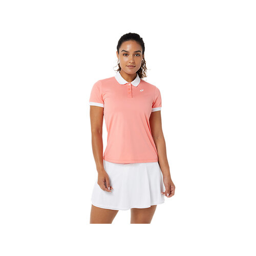 Asics Womens Court Polo Shirt - Guava [Size : US - Small]