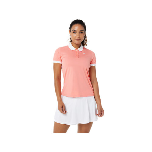 Asics Womens Court Polo Shirt - Guava [Size : US - X-Large]