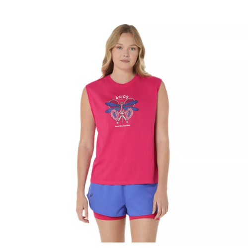 Asics Women Game Seasonal Graphic Top - Pink [Size : US - Small ]