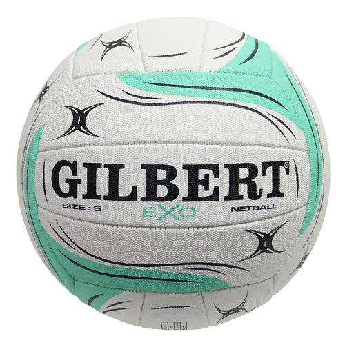 Gilbert EXO Trainer Netball (White/Green) - Size 5