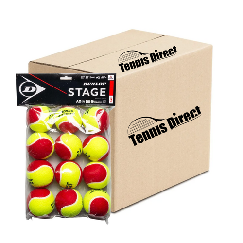 Dunlop Stage 3 Red Ball 12 Pack Carton (8 x 12 Ball Packs)