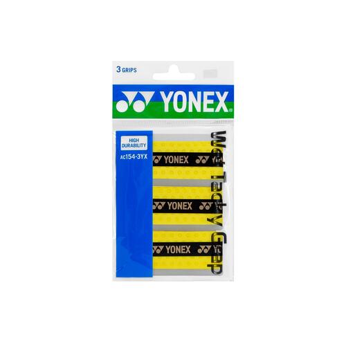Yonex AC154-3YX Wet Tacky Graps - 3 Grips [Colour: Yellow]