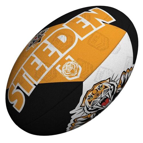 Steeden NRL Supporter Ball West Tigers 11 inch Mini Football