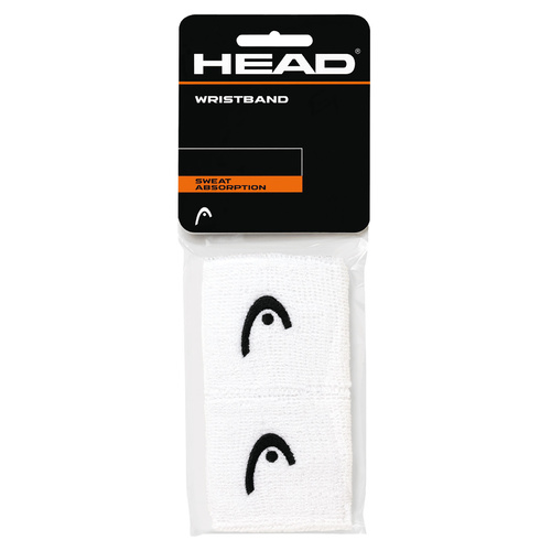 Head 2.5' Wristband 2 Pack White