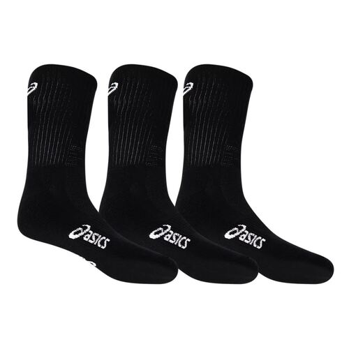 Asics Pace Crew Socks 3 Pack - Black [Size : 4-8]