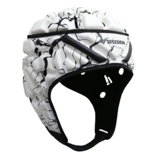 Steeden Players Headgear - Black/White [Size : JNR- 52cm ]