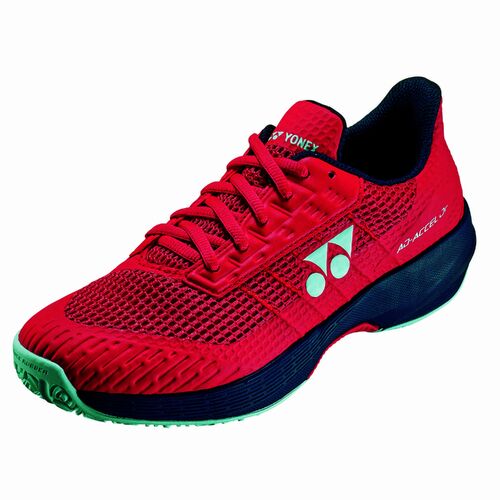 Yonex Junior Ad-Accell Clay Shoes - Sunset Red [Size : US - 2]