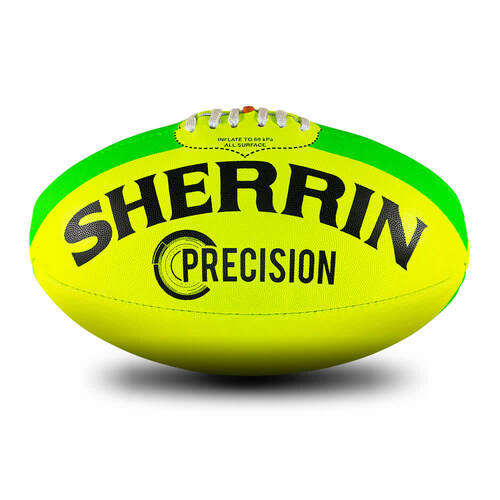 Sherrin Precision - Synthetic - Fluro Yellow Size 5
