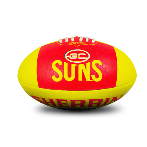 Sherrin AFL Team Ball - Gold Coast Suns - Size 5