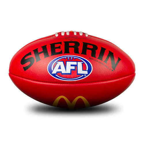 Sherrin Leather AFL Replica Game Ball - Red- Size 5 McDonalds