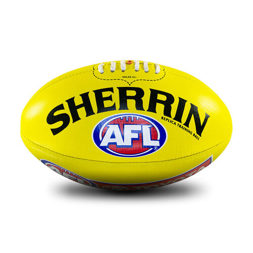 Sherrin AFL Replica Training Ball - Yellow - Size 4