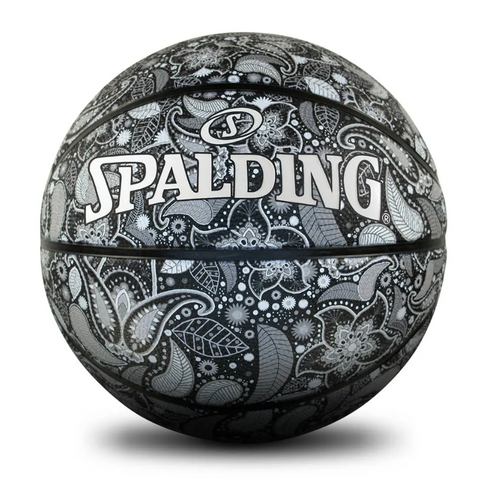 Spalding Paisley Outdoor Basketball Size 6 - Black/White