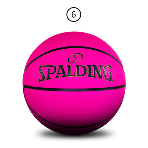 Spalding Composite Leather Ball - Pink Size 6