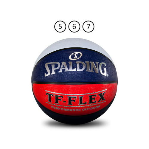 Spalding TF-FLEX Basketball - Red/White/Blue [Ball Size: 6]