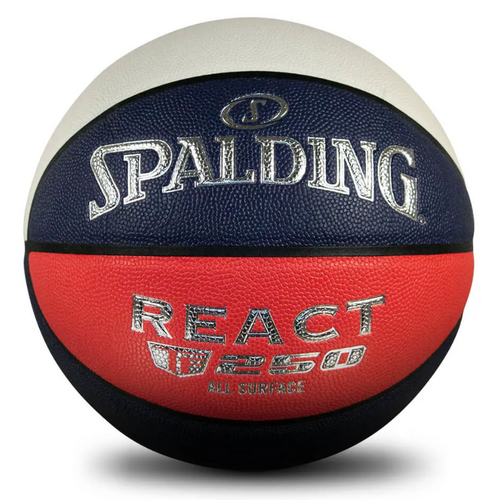 Spalding TF-250 React Basketball Red/White/Blue - Size 6