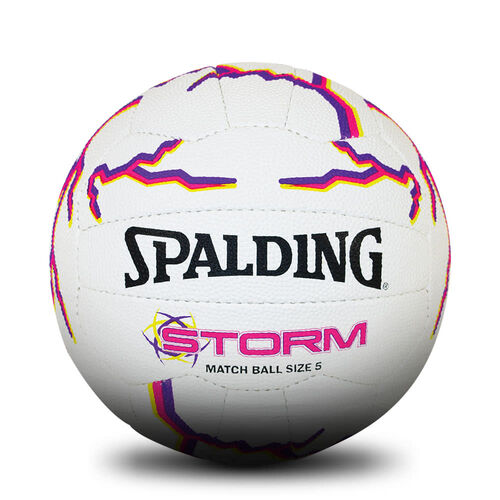 Spalding Storm Match Netball Pink & Purple Size 5
