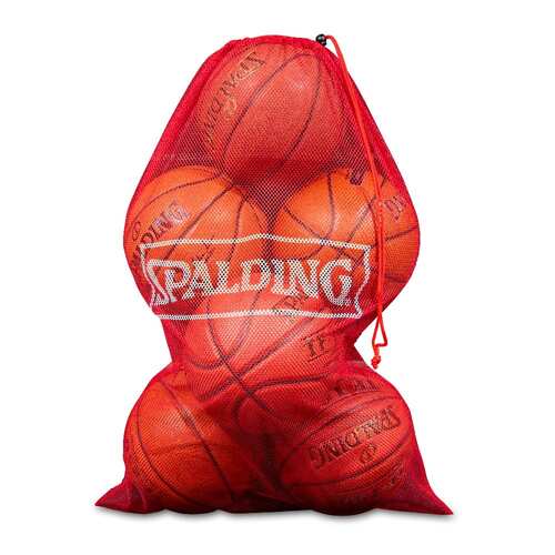 Spalding 7 Ball  Mesh Bag -Red