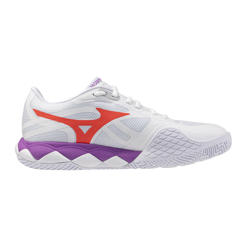 Mizuno Womens Wave Enforce Tour 2 (AC) - White/Lava/Dahlia [Size : US - 7]
