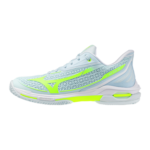 Mizuno Womens Wave Exceed Tour 7 (AC) - Ice/White/Yellow [Size : US - 7]