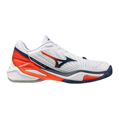 Mizuno Mens Neo Ace (AC) - White/Insignia Blue/Orange [Size : US - 8]