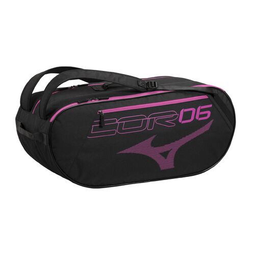 Mizuno Pro Series Racquet Bag (6 Pack) – Black/Pink