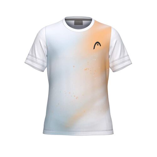 Head Girls Tie-Break II T-Shirt - Apricot/Print Vision (128) [Size : US - Small]