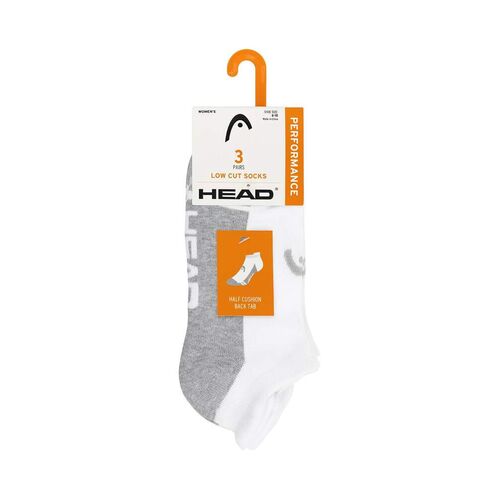 Head Womens Low Cut Socks 3 Pack - White