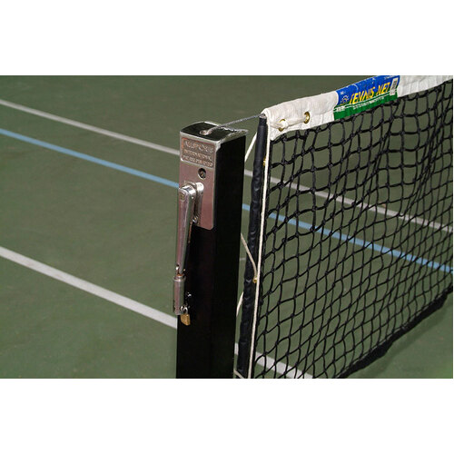 Allsports Tennis Net Posts with Internal Stainless Steel Winder - With Concrete Flange Plate