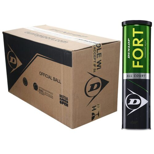 Dunlop Fort All Court Box of Balls (18 x 4 Ball Cans)