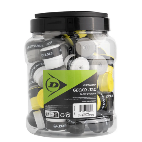 Dunlop Gecko-Tac Overgrip Mixed 60 Grip Tub - Assorted Colors