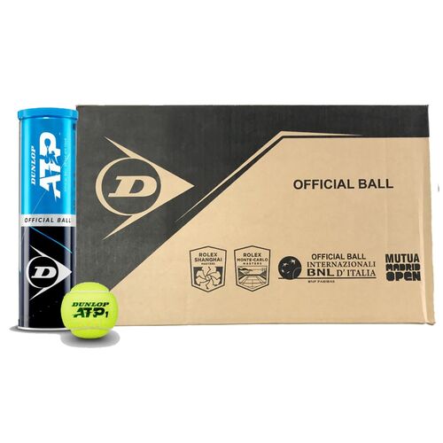 Dunlop ATP Box of Balls (18 x 4 Ball Cans)