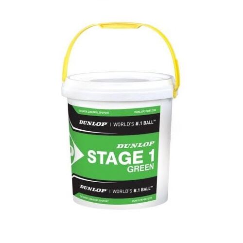 Dunlop Stage 1 Green Balls 60pcs Bucket