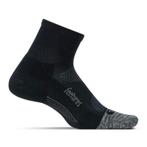 Feetures! Elite Light Cushion Quarter Socks [Colour: Black] [Size: Small]