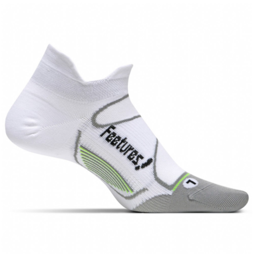Feetures! Elite Ultra Light Cushion No-Show Tab Socks [Colour: White/Black] [Size: Small]
