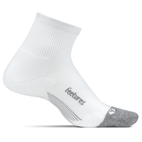 Feetures! Elite Max Cushion Quarter Socks [Colour: White] [Size: Small]