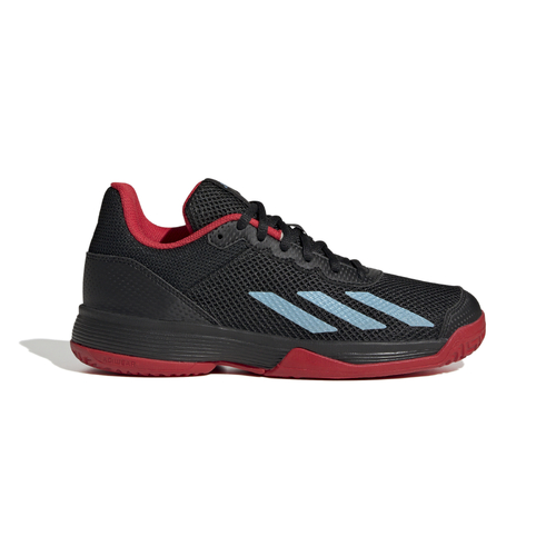 Adidas CourtFlash Junior - Black/Scarlet [Size : US 3]