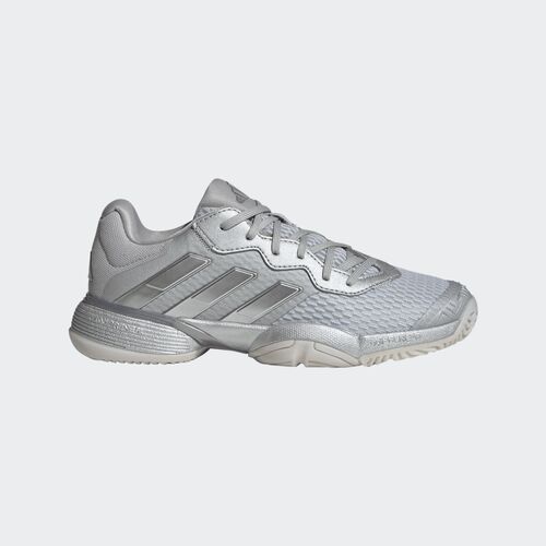Adidas Barricade K Kids Tennis Shoes – Silver/Grey [Size: US - 1]