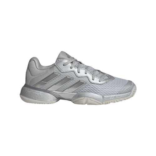 Adidas Barricade K Kids Tennis Shoes – Silver/Grey [Size: US - 1]