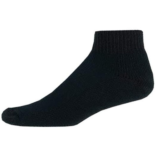 Thorlo Foot Protection Running Mini Crew Ankle Socks Various Colours and Sizes [Colour: Black] [Size : Medium]