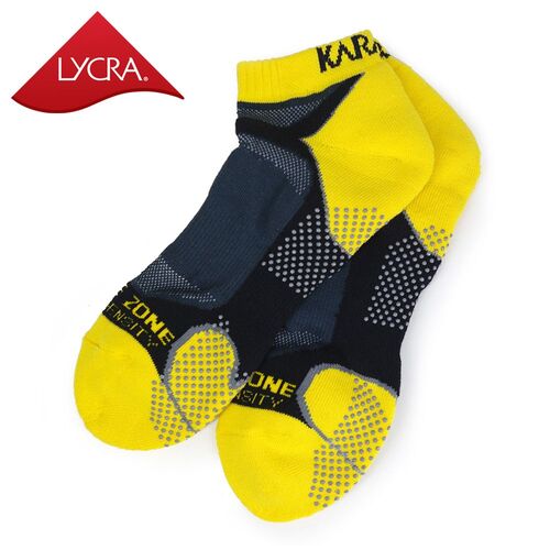 Karakal Mens X4-Technical Trainer Socks - Black/Yellow