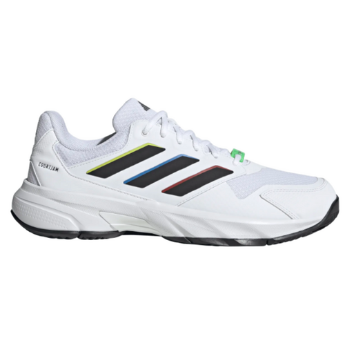Adidas Mens CourtJam Control 3 (AC) - White/Black [Size : US - 7]