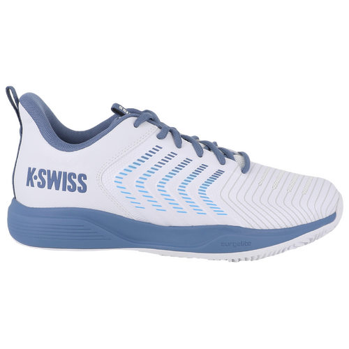 K-Swiss Mens Ultrashot Light All Court Tennis Shoes - White/Dazzling Blue [Size : US - 8]