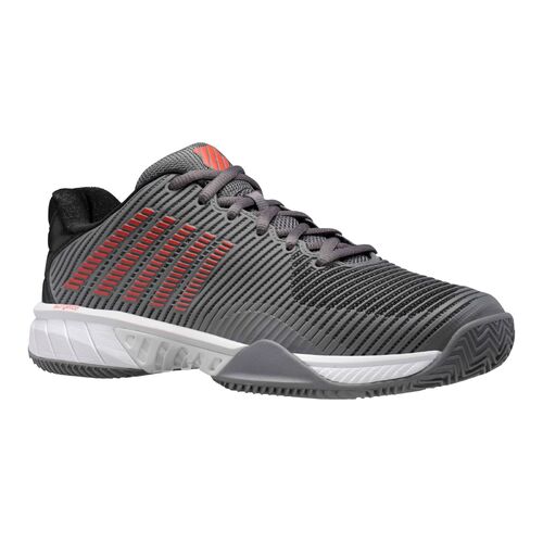 K-Swiss Mens Hypercourt Express HB - Steel Grey/Spicy Red [Size : US 10]