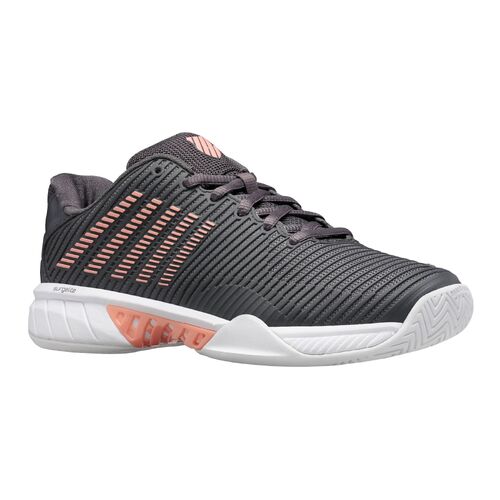 K-Swiss Women's Hypercourt AC - Ashphalt/White/Peach [Size : US 7.5]
