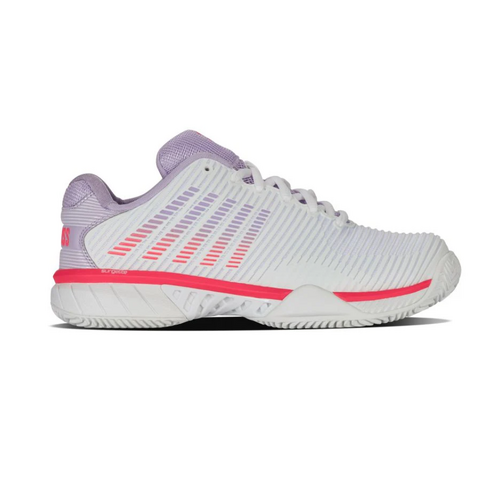 K-Swiss Womens Hypercourt Express 2 AC - White/ Orchid Petal/ Neon Blaze [Size : US -7]