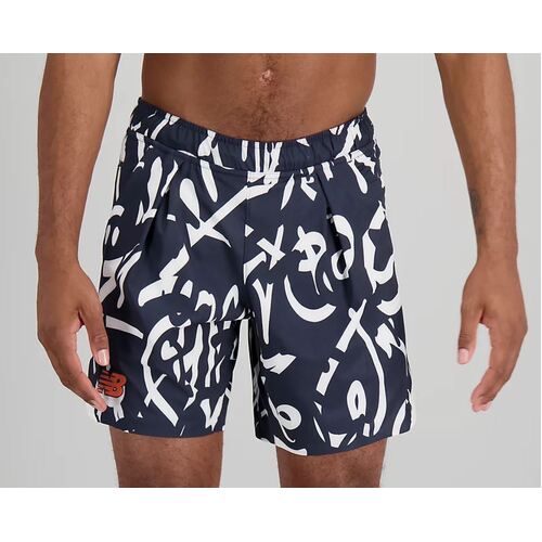 New Balance Mens Printed Tournament 7" Short - Eclipse [Size : US - Small]